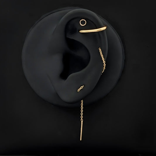 Minimalist øredobber set av 2 øredobber helix