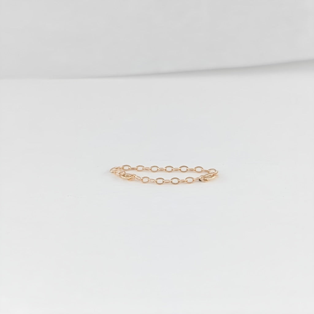 Sett med 3 Kjede Øredobber – Flatback Piercing i Gull - Helix piercingsmykker