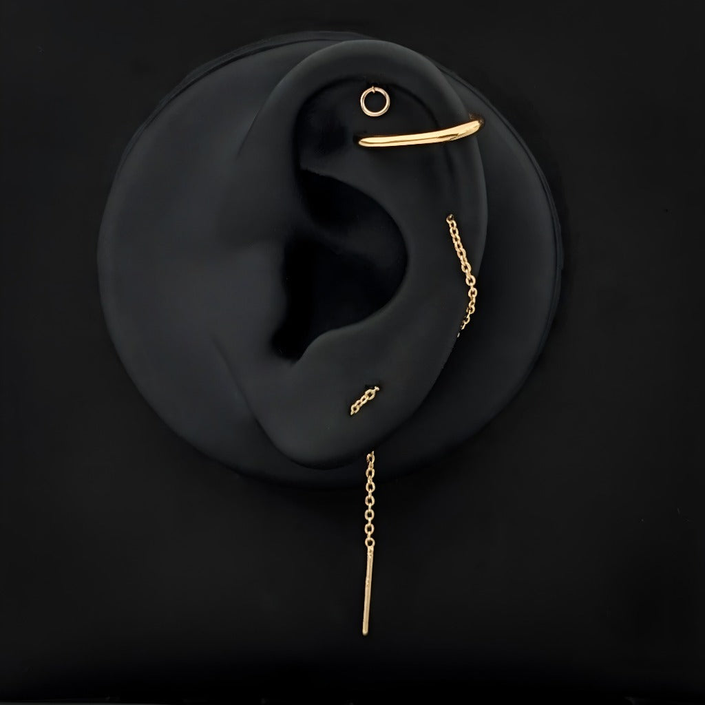 Sett med 2 minimalistiske øredobber