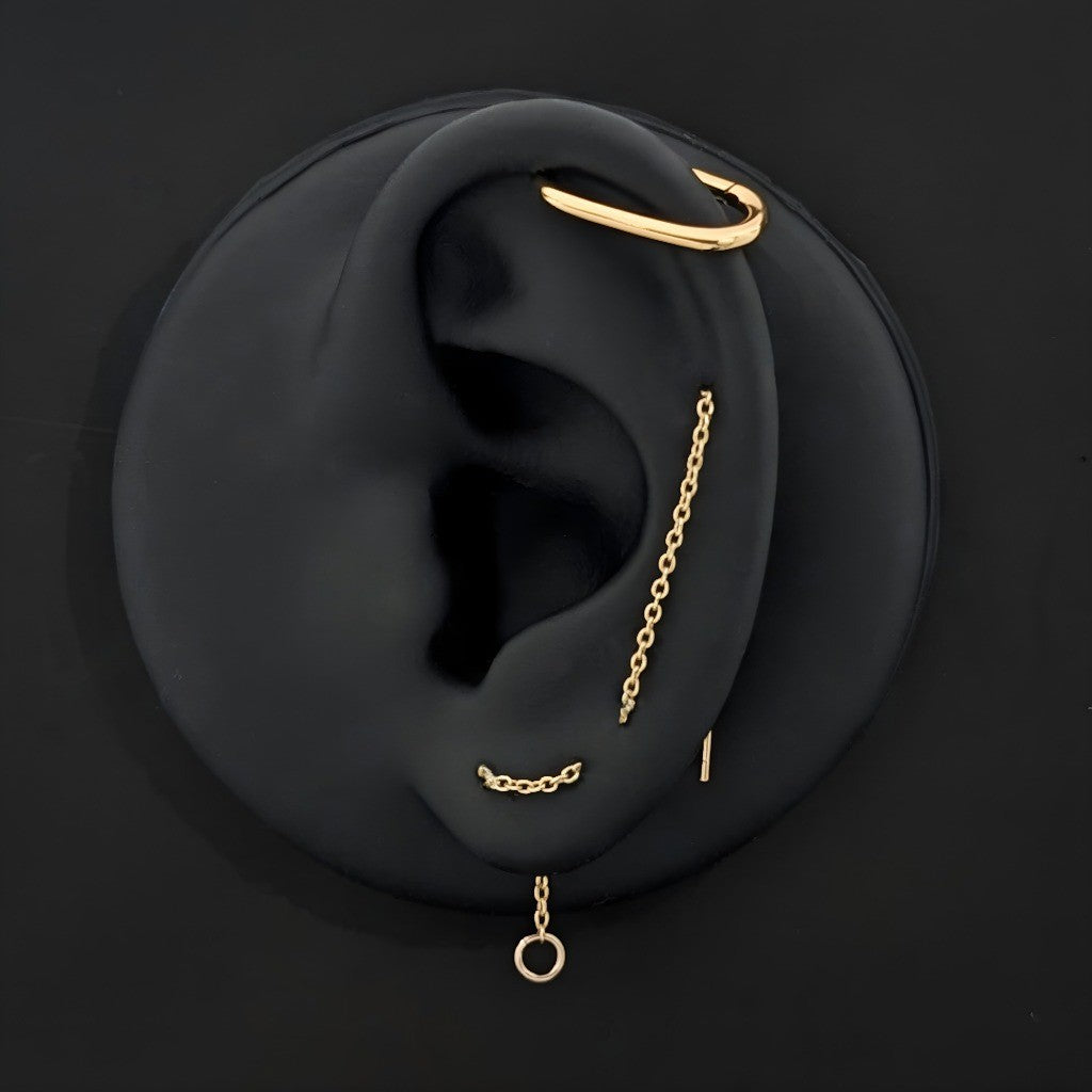 Minimalistisk øredobb-sett (2 stk) – helix smykker & earring stack
