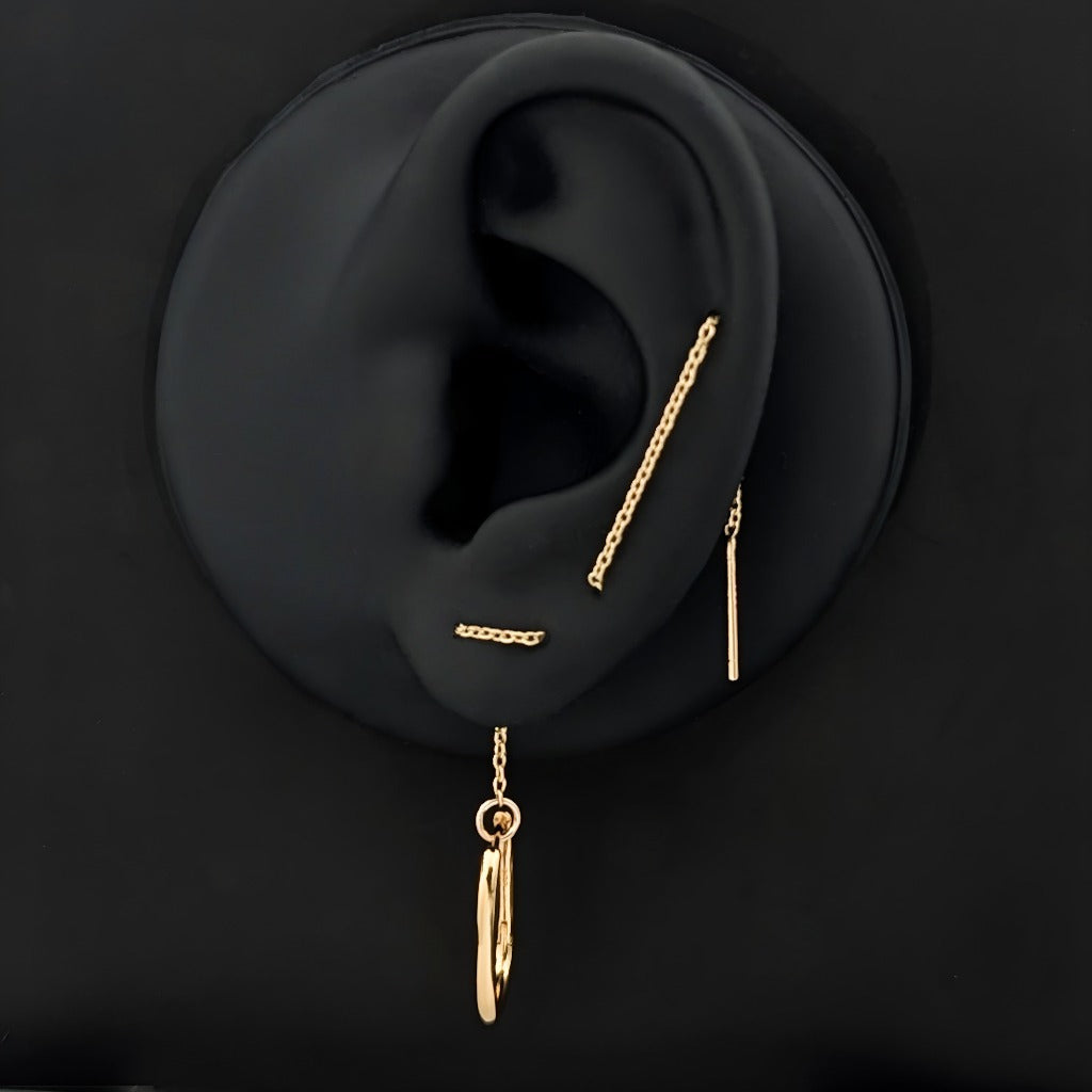 Minimalistisk øredobb-sett (2 stk) – helix smykker & earring stack