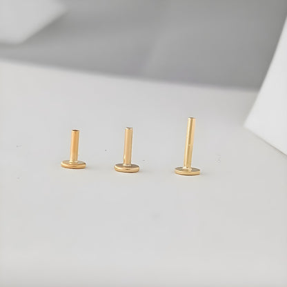 gold stud flatback earrings