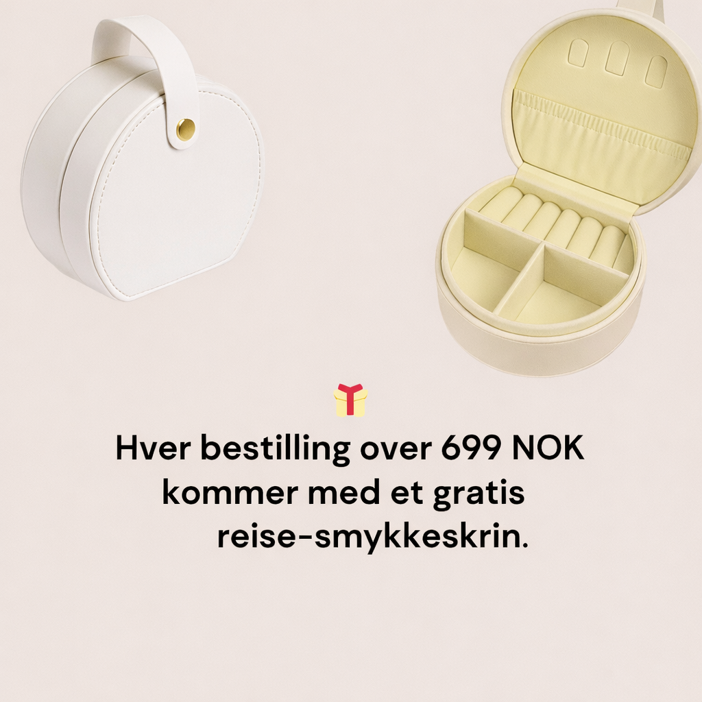 Reise Smykkeskrin – Kompakt Smykkeboks for Reise & Oppbevaring