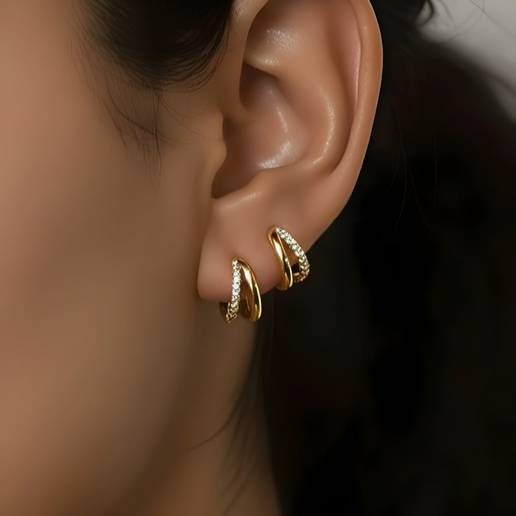 Creol gull øredobber