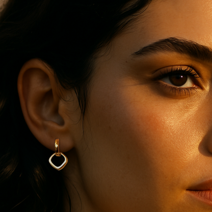 Gull hoop øredobber