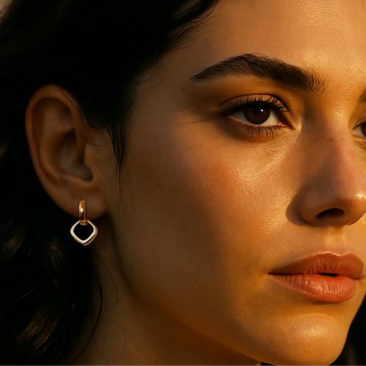 Gull hoop øredobber