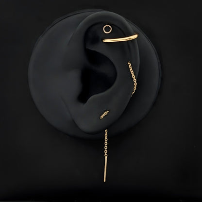 Minimalist øredobber set av 2 øredobber helix 