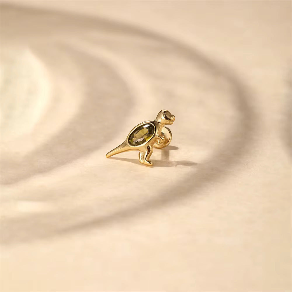 Helix Øredobb Dinosaur - Cartilage Flatback Øredobber Helix Smykke - Tragus Piercing (labret stud) - Artlysian