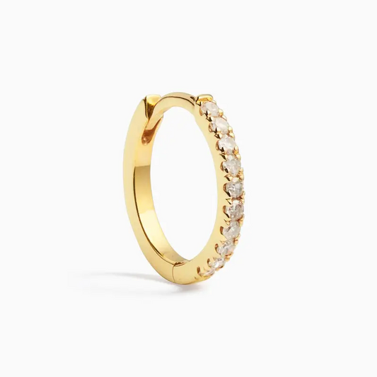 AURORA Gullbelagte Hoop Øredobber med Steiner – 925 Sølv, Nikkelfri (Par)