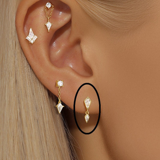 gold helix ear piercing flatback