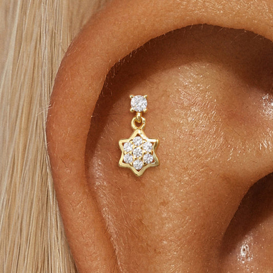 øredobber med flat bakdel