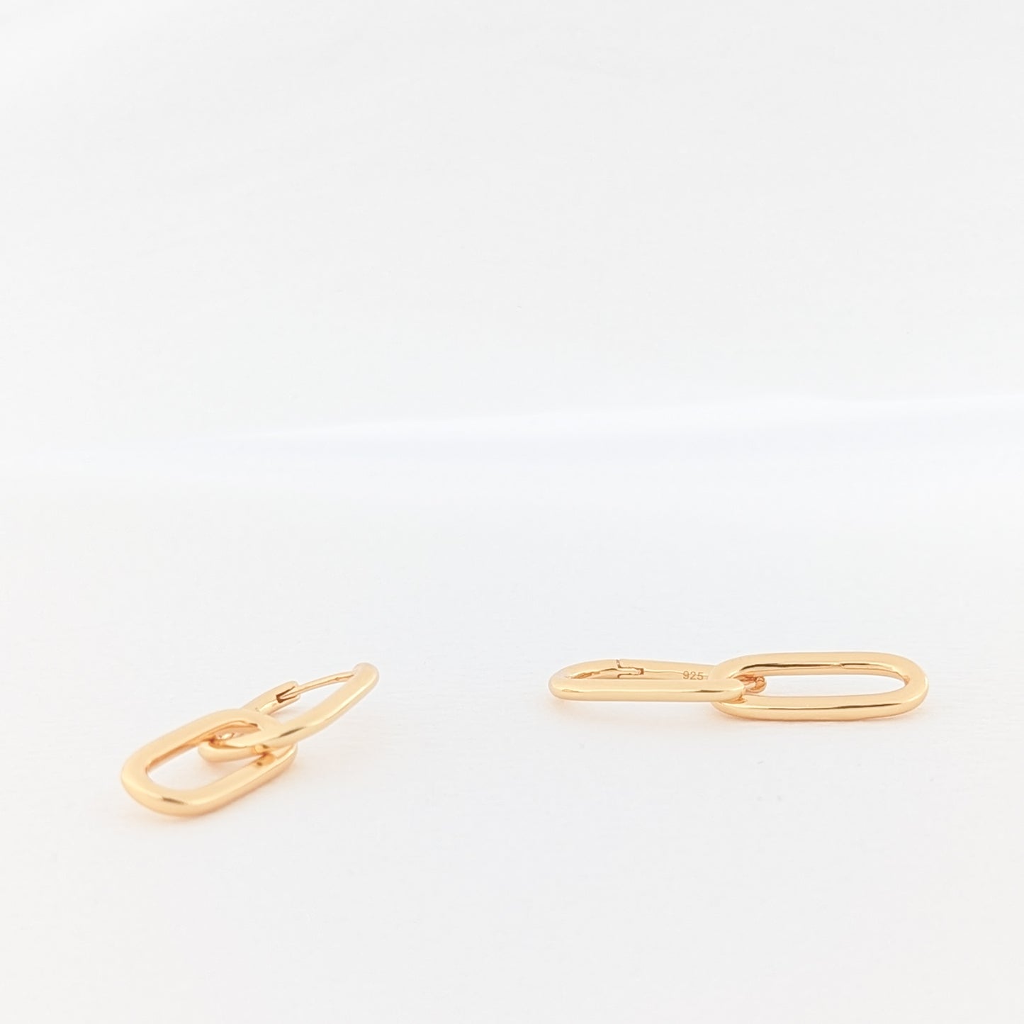 ELARA Gull Hoop Øredobber – Dobbel Binders-Hoop i 925 Sølv