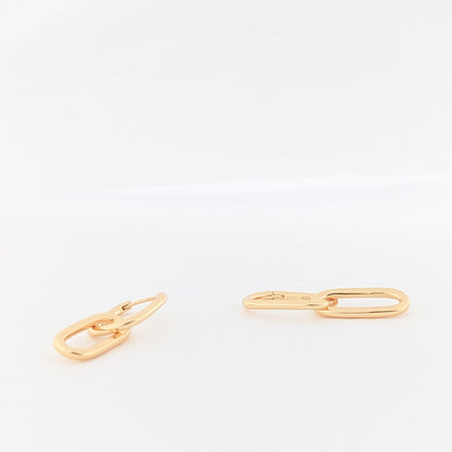 ELARA Gull Hoop Øredobber – Dobbel Binders-Hoop i 925 Sølv