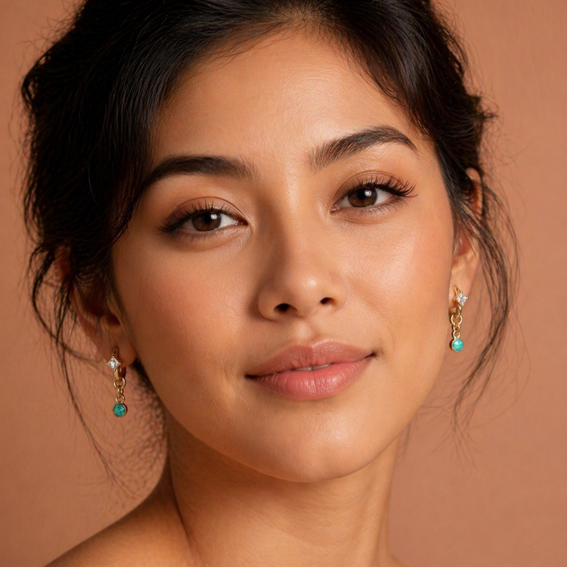 hoop earrings opals