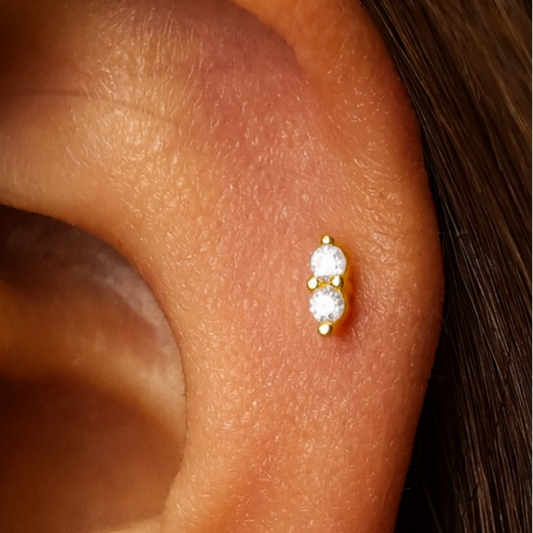 Helix smykke, conch piercing tragus earrings with flat backside labret