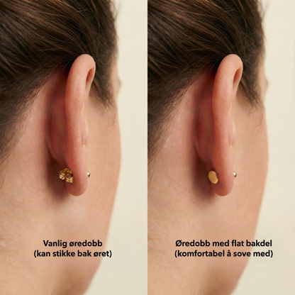 Gold flatback earrings