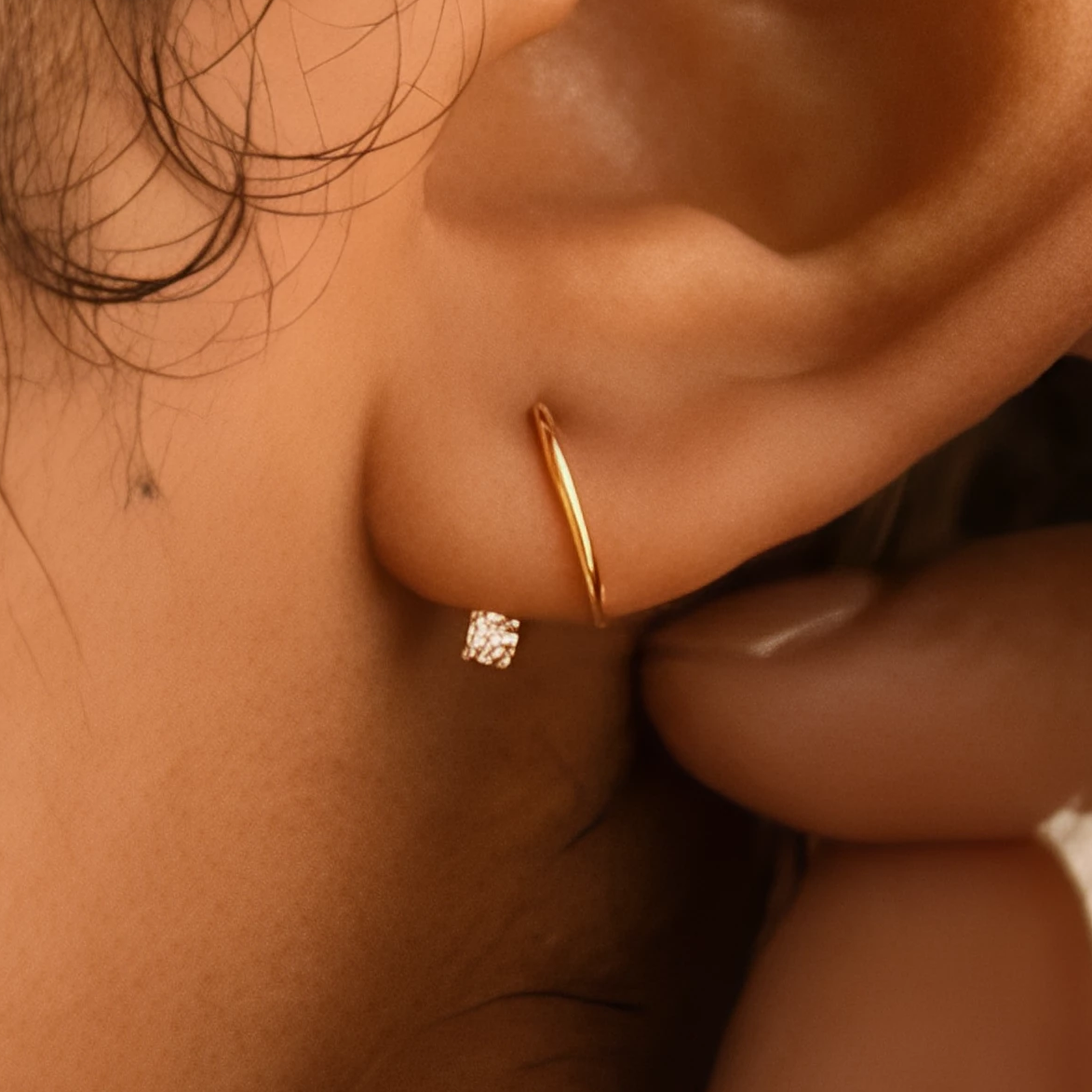 Rihanna earrings gold