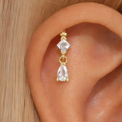 earrings helix conch tragus piercing with flat backside