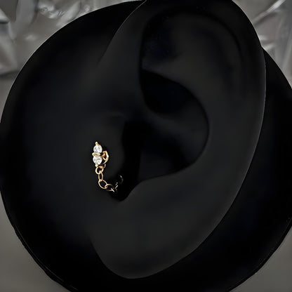front back chain stud in gold