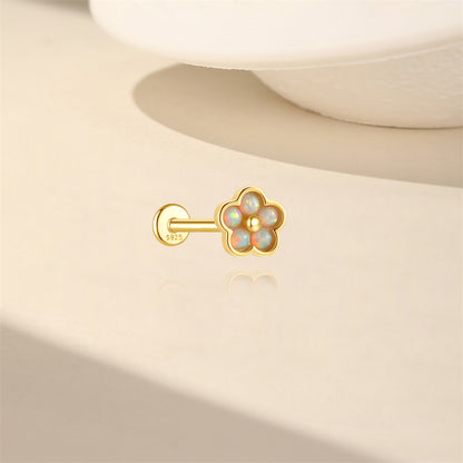 Opal helix øredobb I Ear Piercings I Flatback Øredobb I Labret Stud - Artlysian