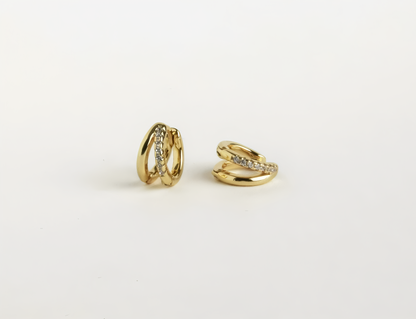 CELINE Earrings 18K Gold Plated Earrings with Stone