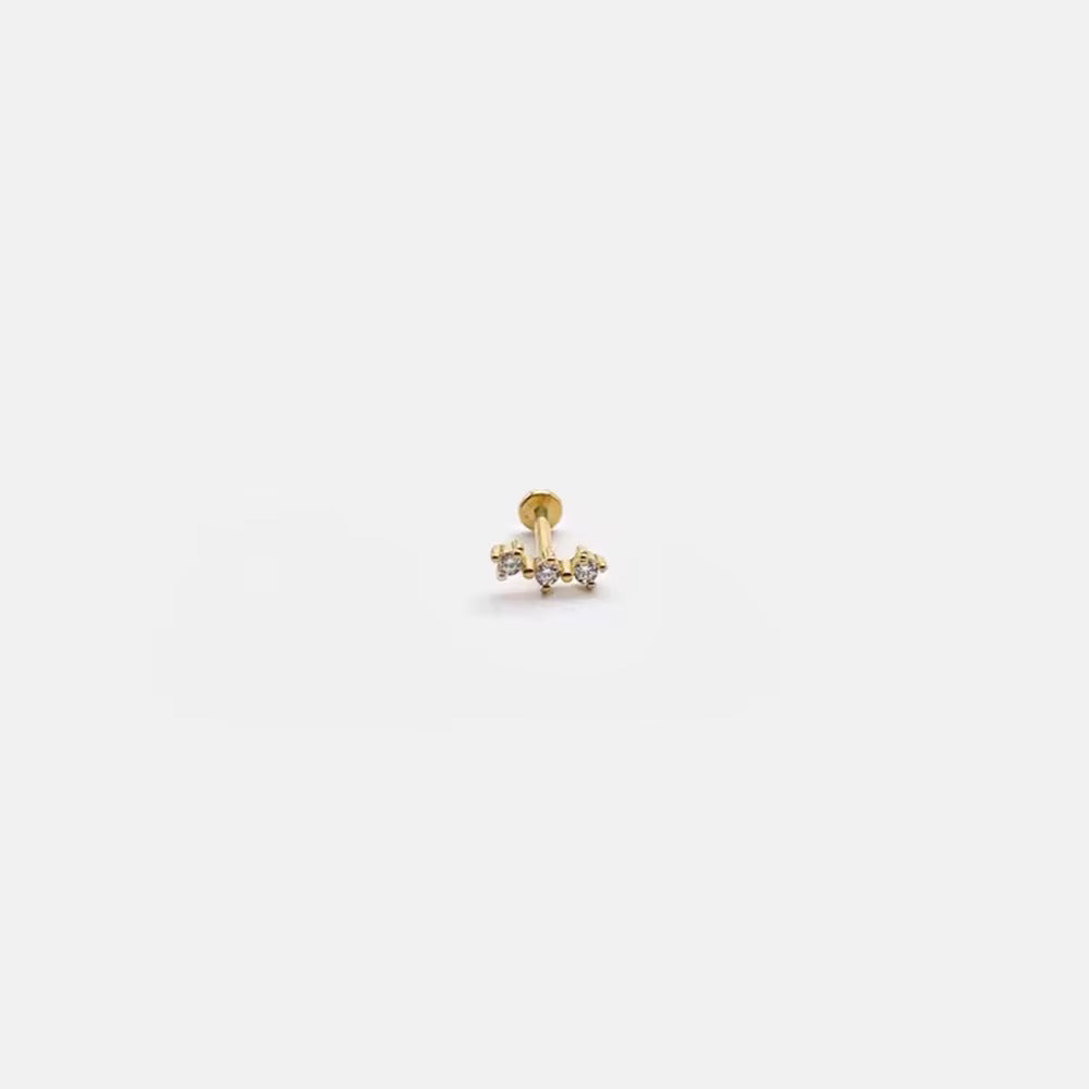 Flatback earring stud labret