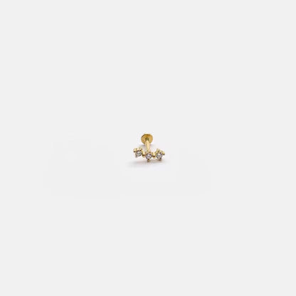 Flatback earring stud labret