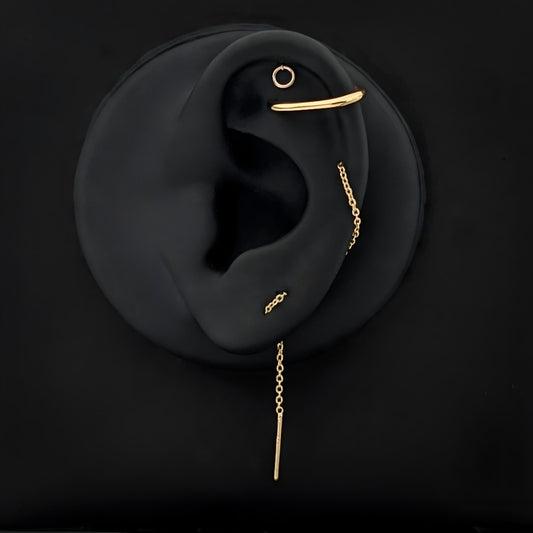Sett med 2 minimalistiske øredobber