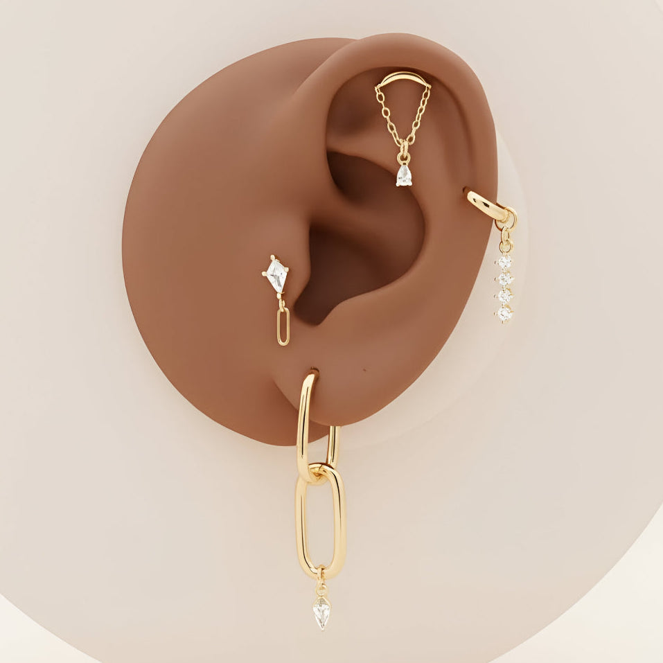 earring set gold