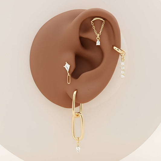 earring set gold