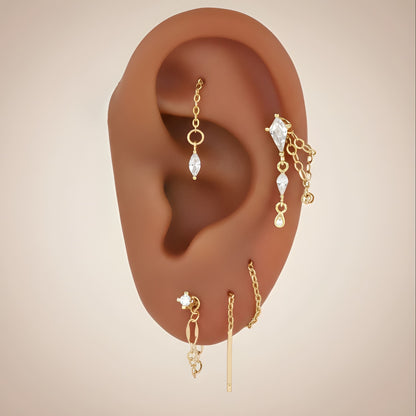 earring for stacking ear