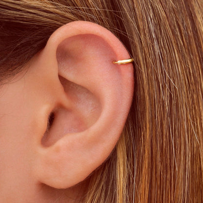 4-pk Gull Øredobber: Sett med bestselgere – Nikkelfri Øre-stack i Gullbelagt Sølv | Gull øredobb-sett med Flatback, Hoop & Threader til Piercing