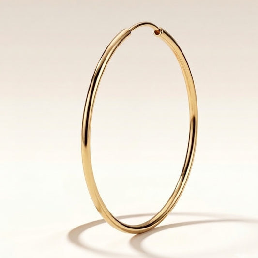 OPHELIA 14K Gullbelagte Store Hoops 30 mm – Creoler Dame (Par)