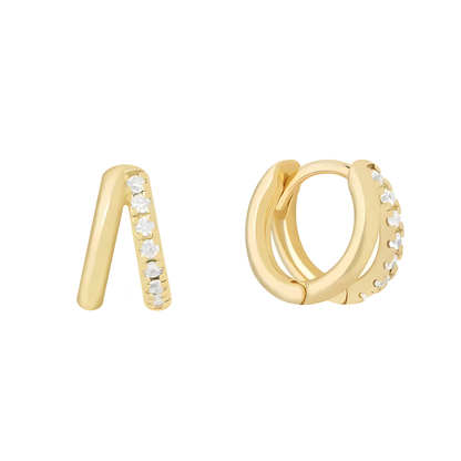 CELINE Earrings 18K Gold Plated Earrings with Stone
