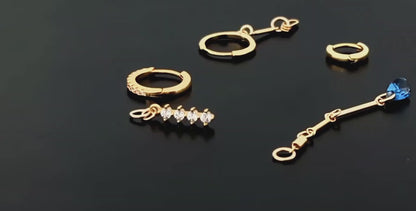 Sett med 3 øreringer (hoops)