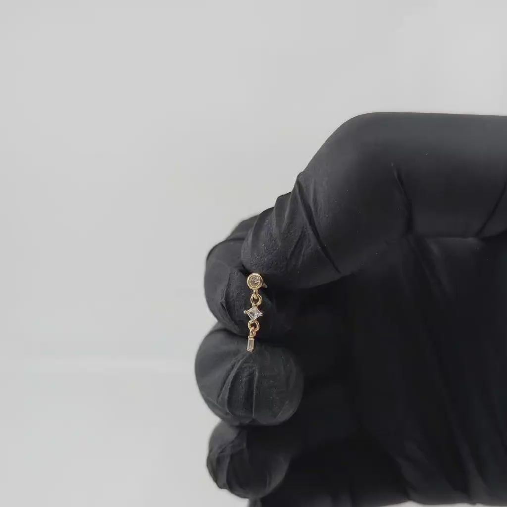 dangle flatback earring