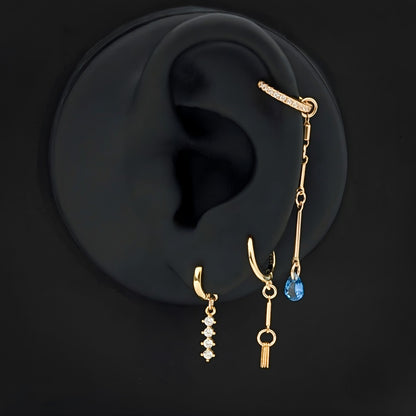 Øredobber i gull - ørepynt helix